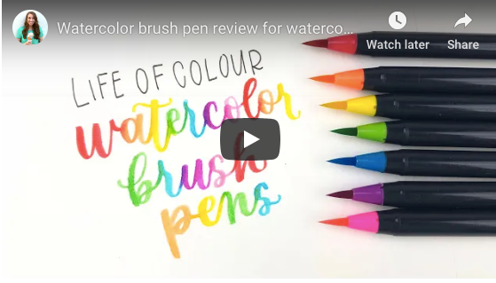 life of colour brush pens review on youtube