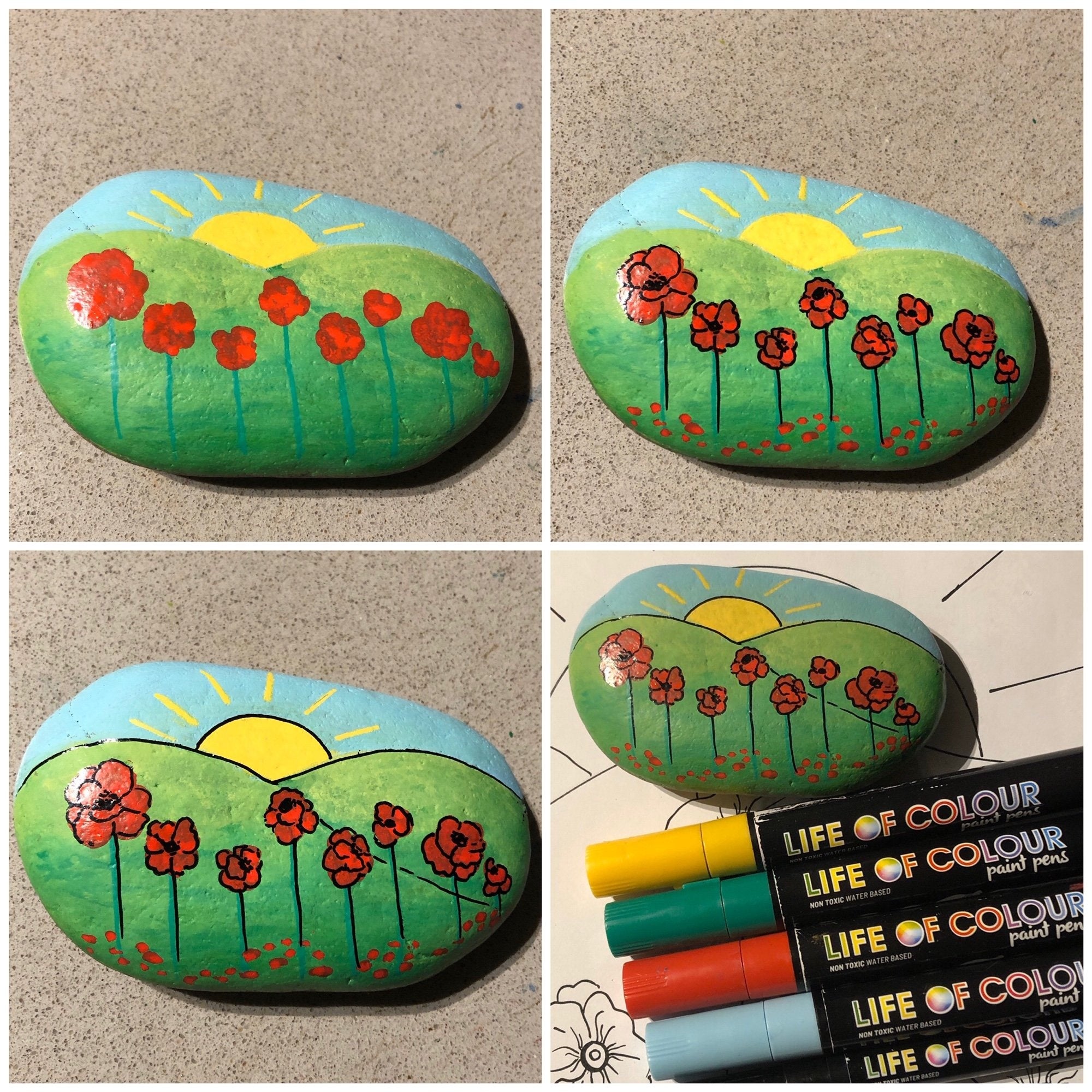 Anzac Day rock painting ideas