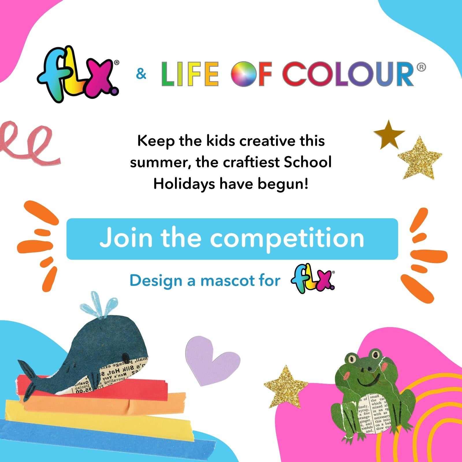 Get kids creative in the summer holidays with the FLX Mascot Competition!