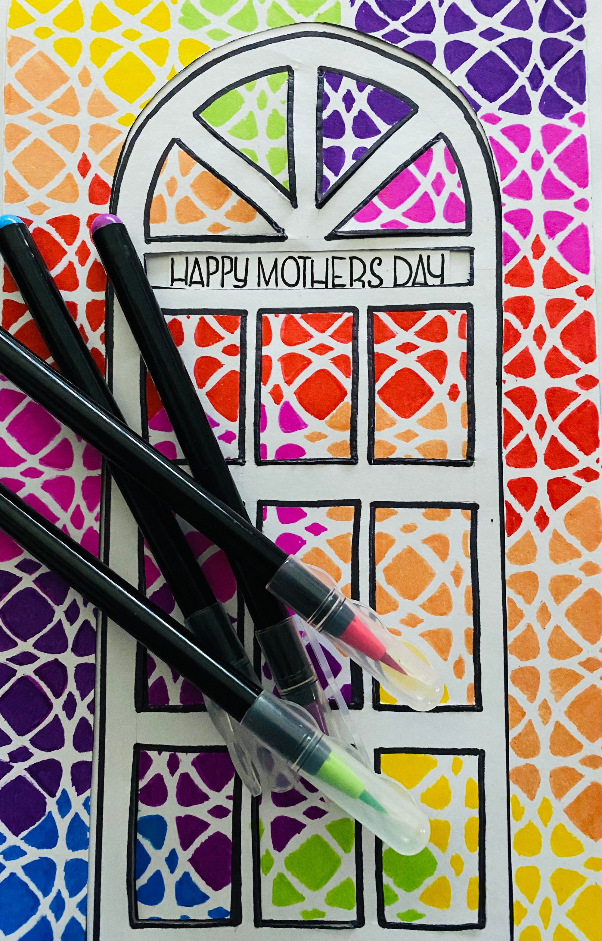 Handmade card for Mother's day with a secret message just for mum!