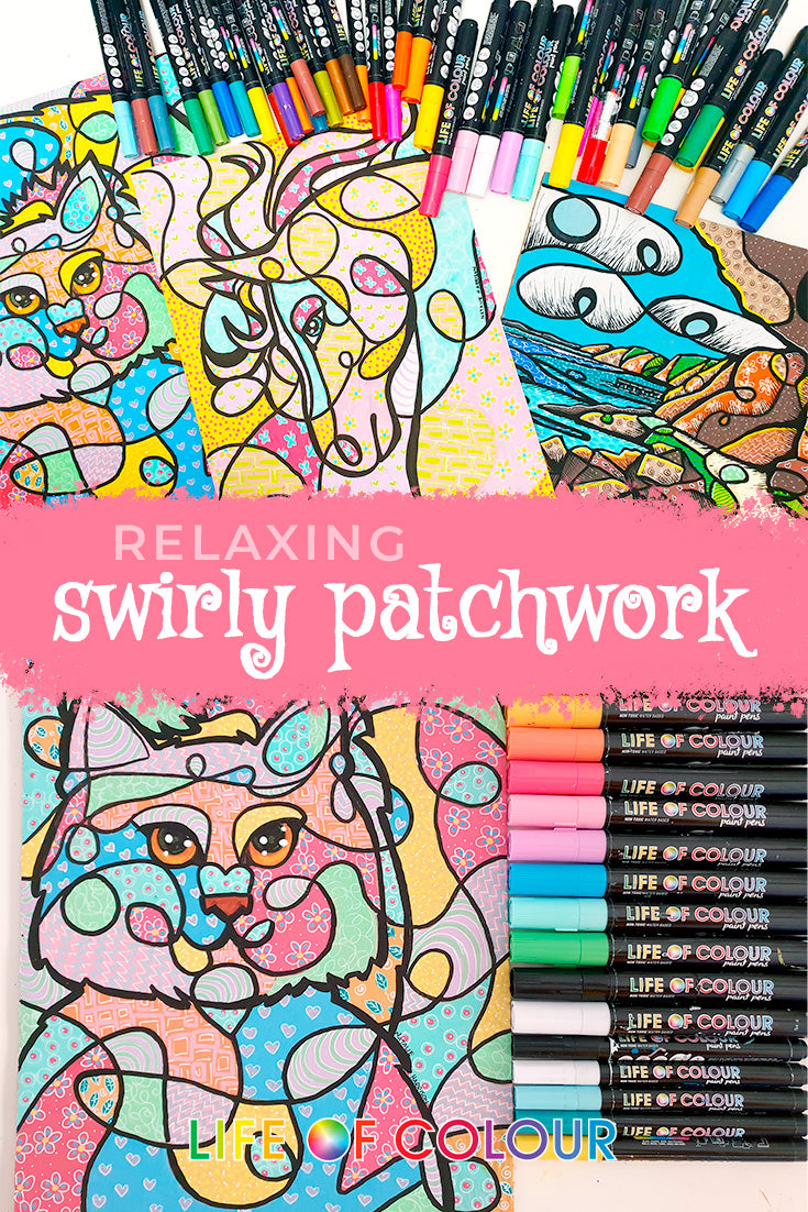 Relaxing Swirly Patchwork Art