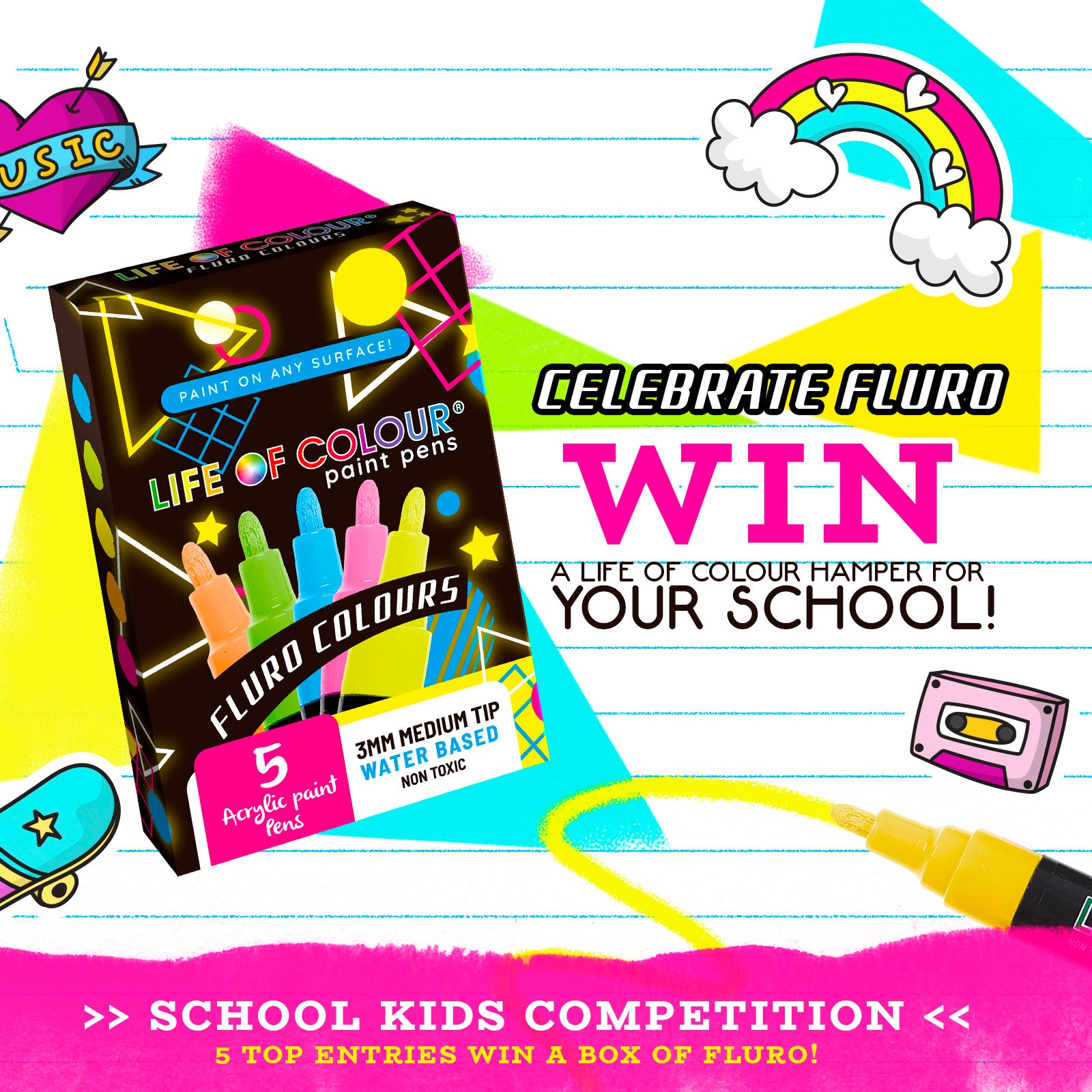 How to join our School Kids Competition - Celebrating Fluro!