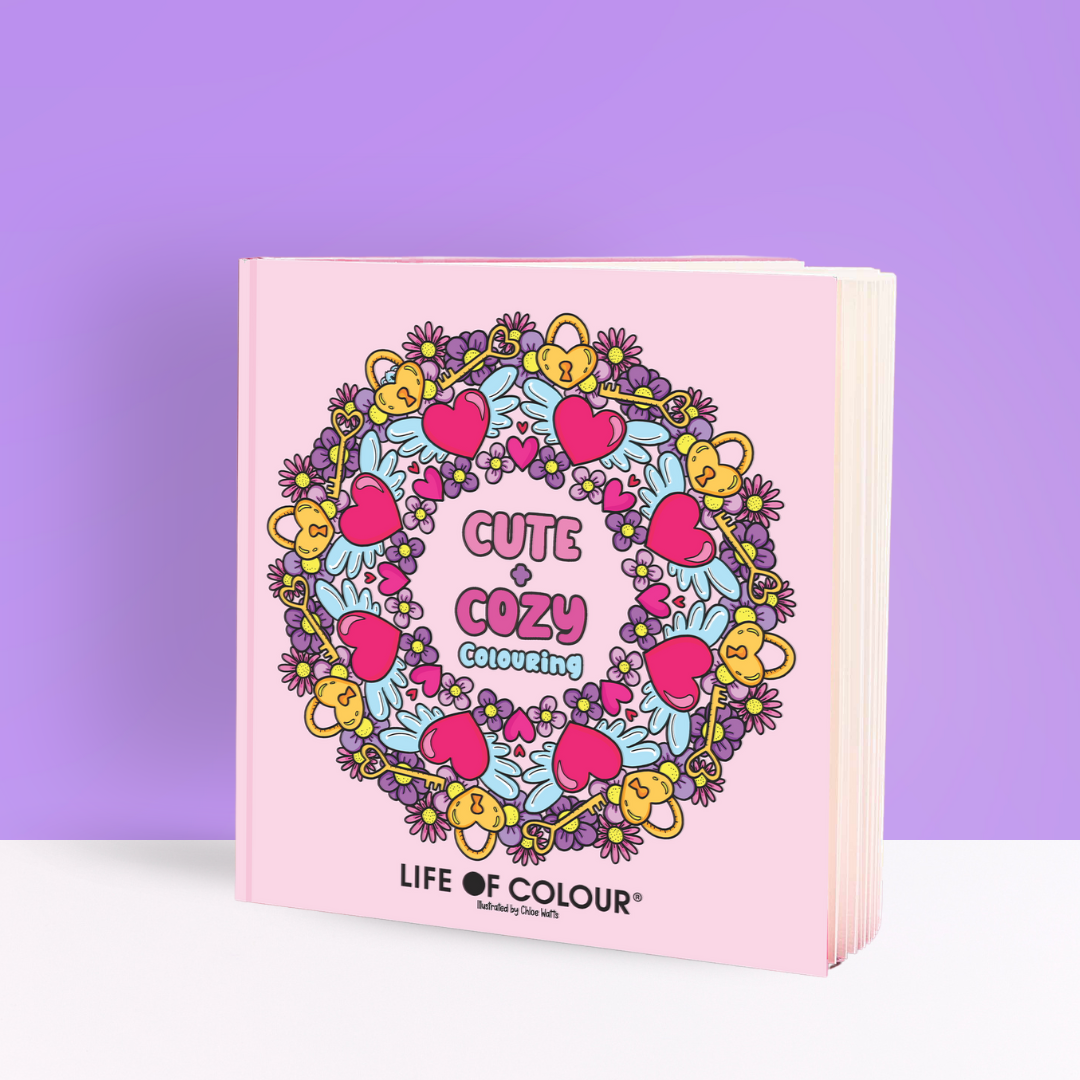 Cute and Cosy Colouring Book and Art Markers Bundle