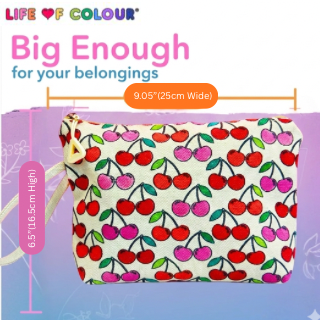 DIY Essentials Pouch Bundle of 3 - Leopard Print, Bows and Cherry