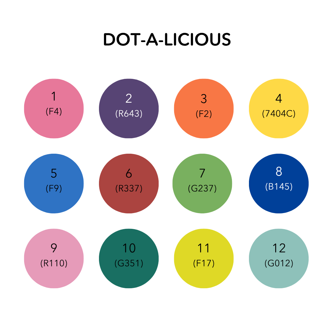 Dot-A-Licious Acrylic Paint Pens - Set of 12 Bright Colours