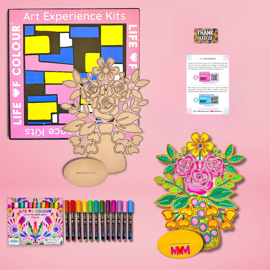 Flowers in Vase Painting Kit - Country Garden