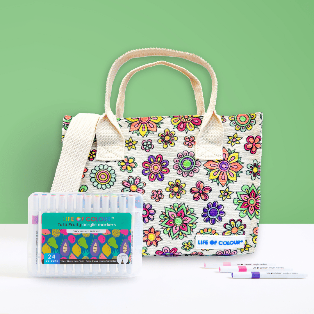 The Creative Tote Bag - Flower Mandala design