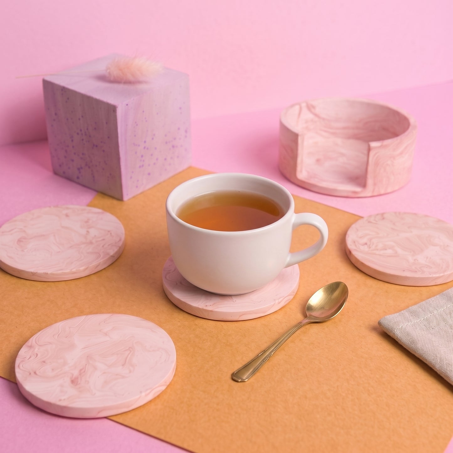 Jesmonite x Life of Colour Creative Kit - Coasters and Holder