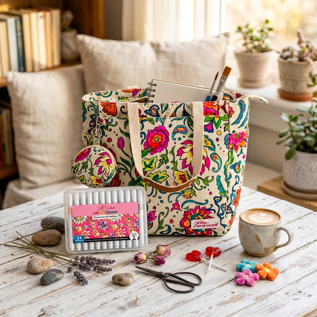 DIY Doodle Bag - Dreamy Flowers design