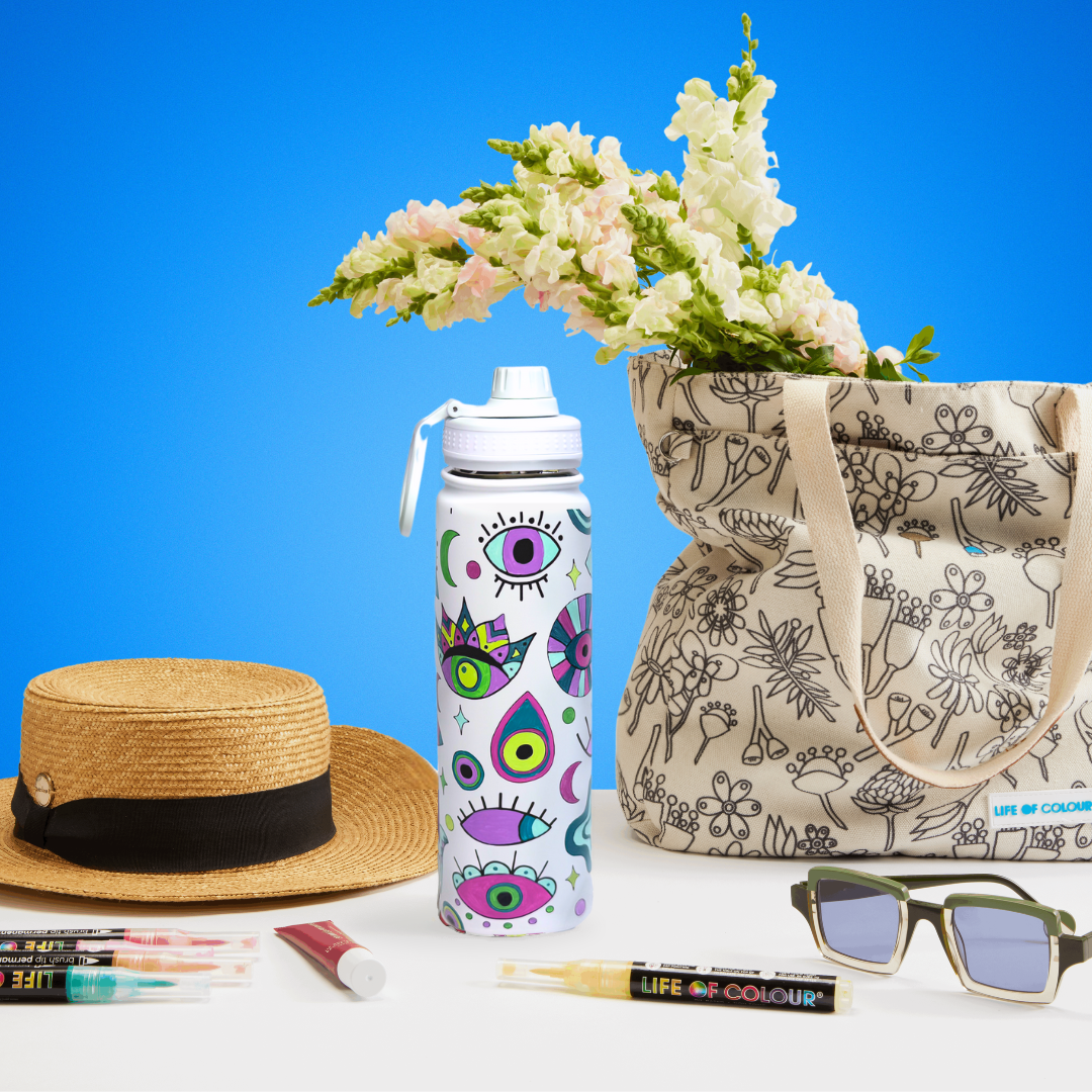 Doodle Drinking Bottle Painting Kit - Mystical Design