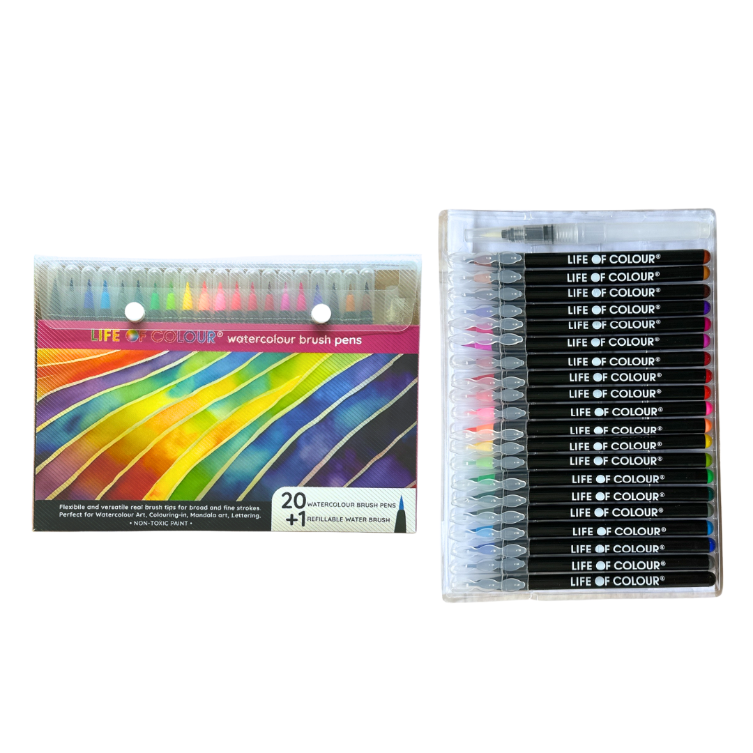 Watercolour Brush Pens Set of 20