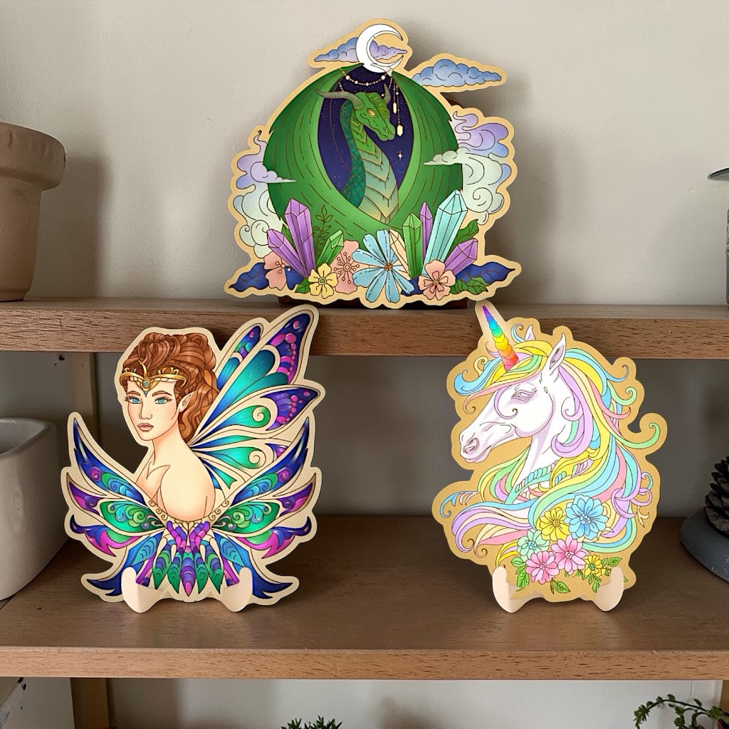 Mythical Painting Kit  - Dragon, Unicorn and Fairy
