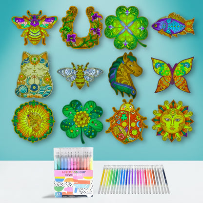 Lucky Charms Collection – 12 Mini Boards Painting Kit