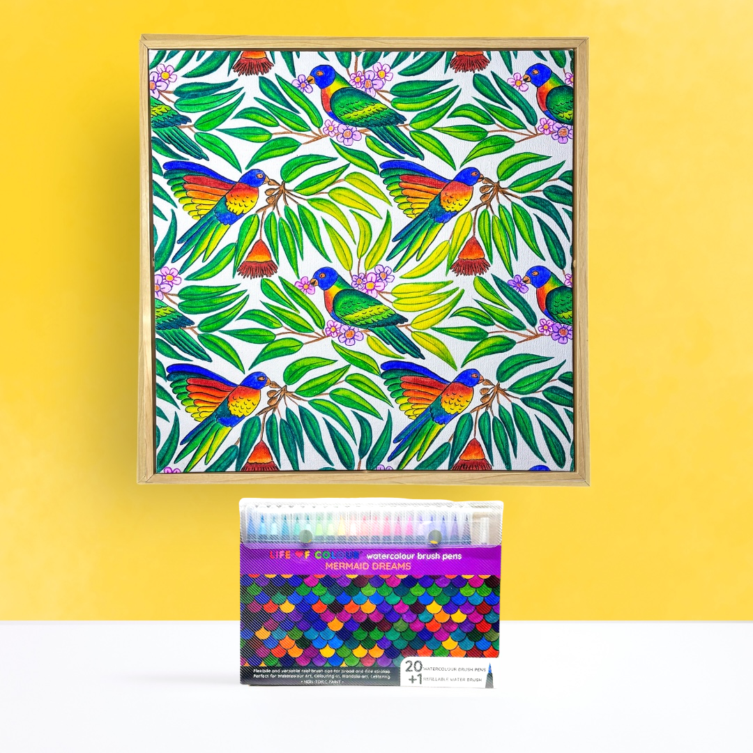 Canvas and Frame Painting Kit - Lorikeets