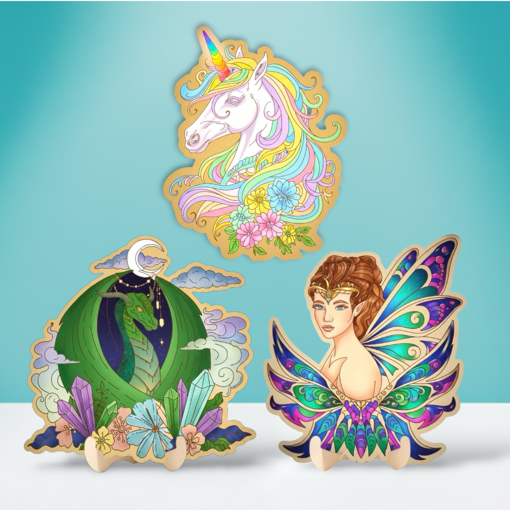 Mythical Painting Kit - Dragon, Unicorn and Fairy