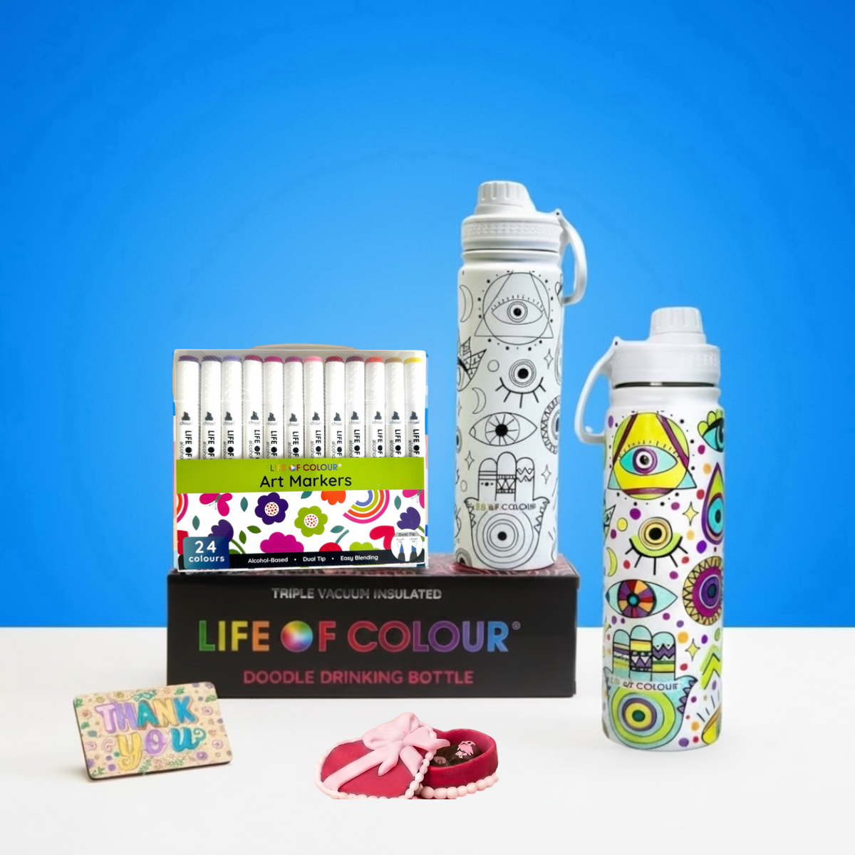 Doodle Drinking Bottle Painting Kit - Mystical Design
