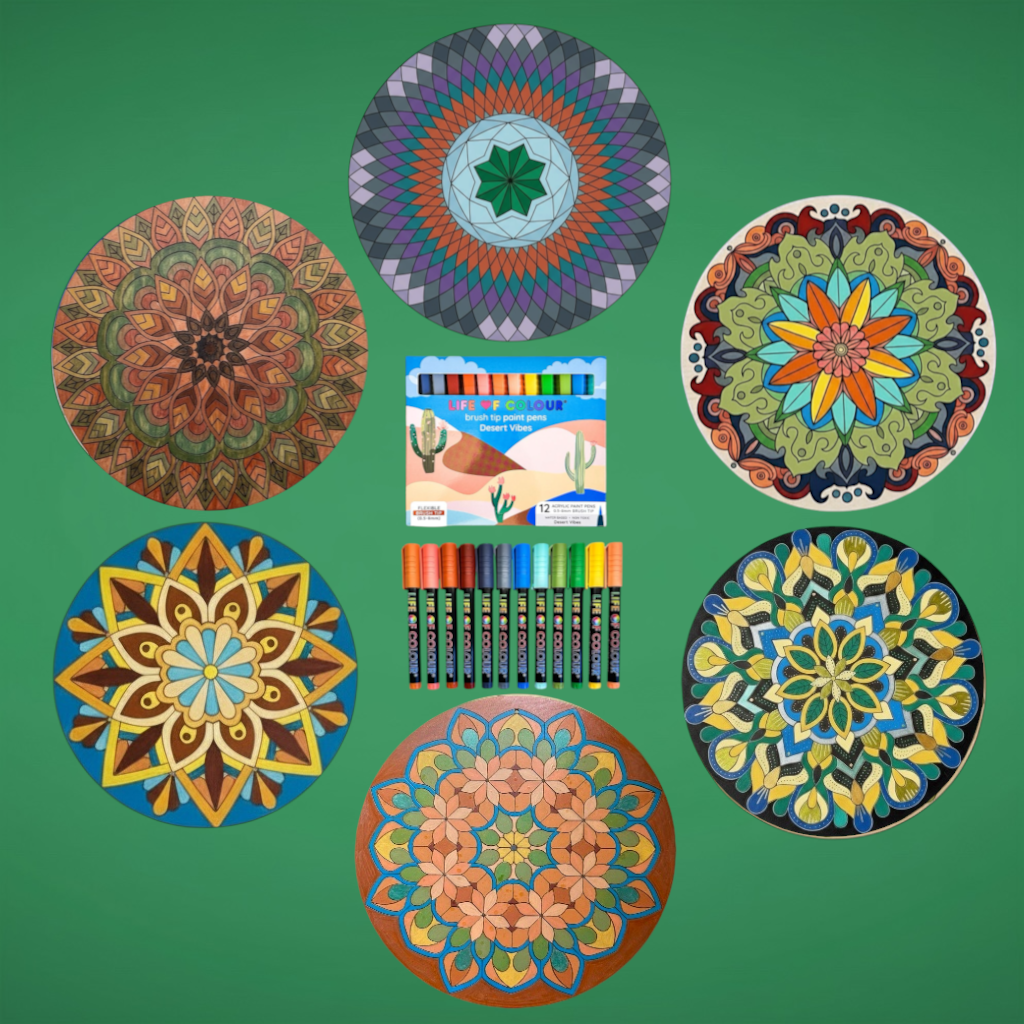 Life of Colour Mega Mandala Painting Kit - Bundle of 6