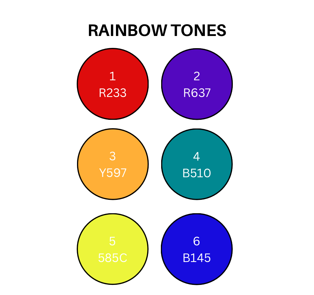 Rainbow Colours Brush Tip Acrylic Paint Pens – Set of 6
