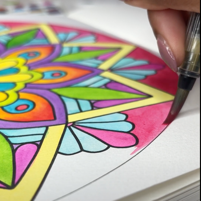 Wildflower Tote and Watercolour Colouring Book Bundle