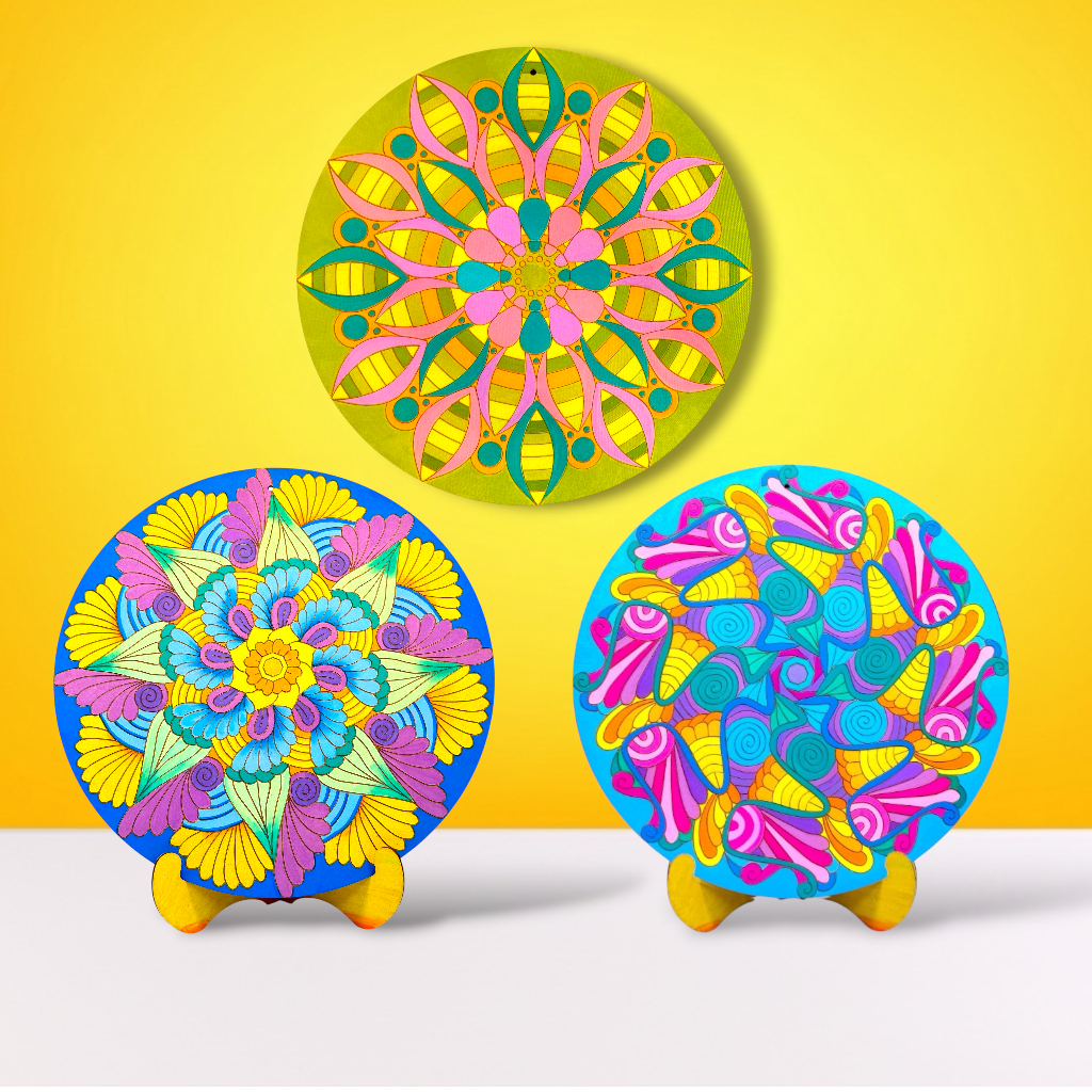 Zendoodle Painting Bundle of 3 - Nautilus, Clam Shell and Cowrie Shell