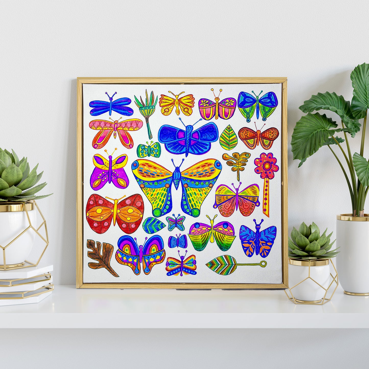 Canvas and Frame Painting Kit - Butterflies