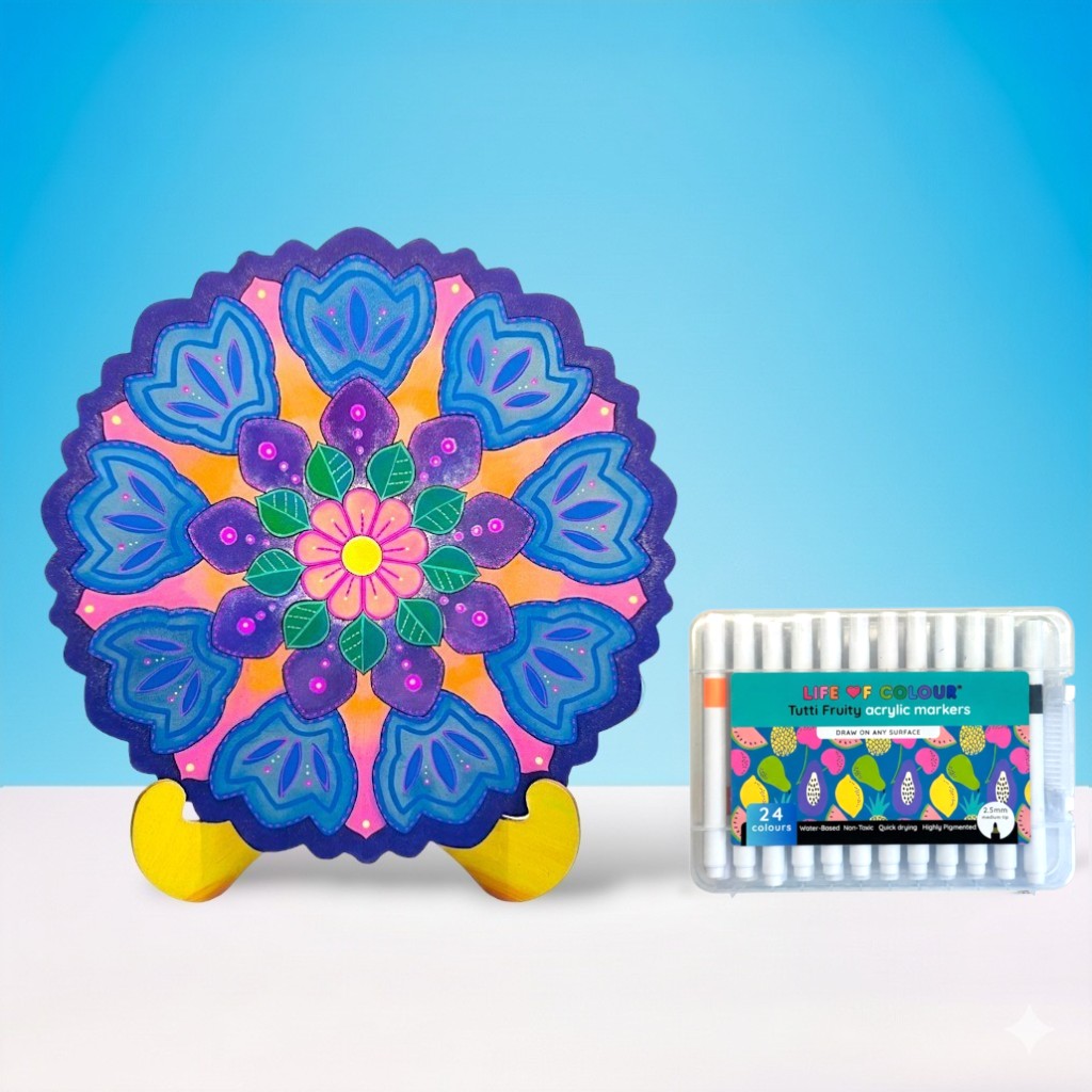 Mandala Flower Puzzle Board