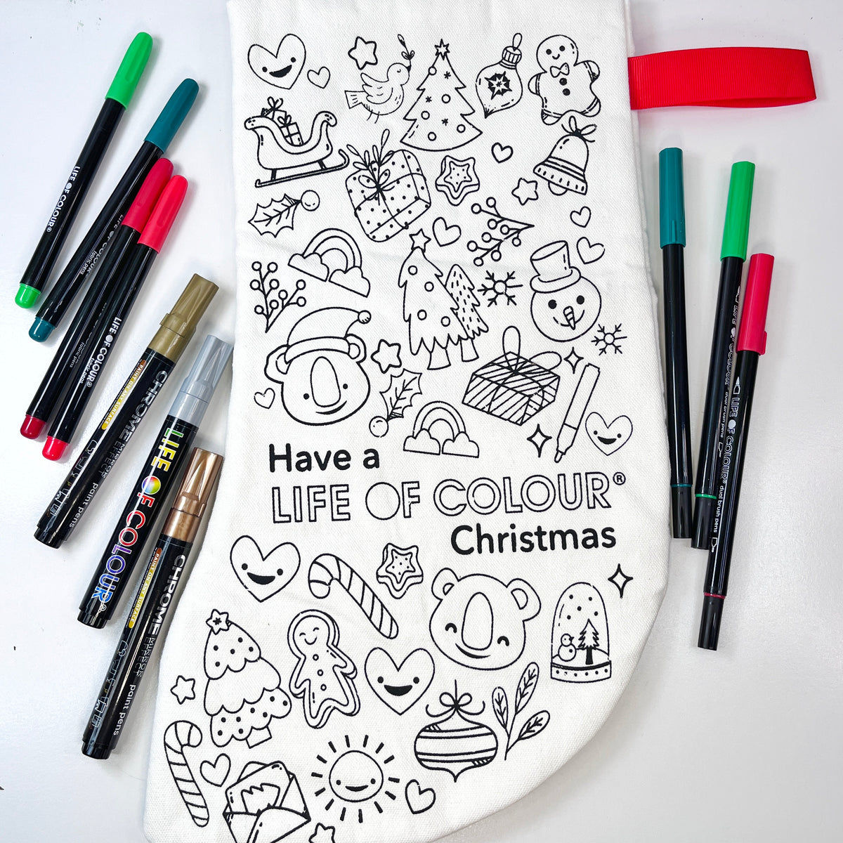 Colour-in Christmas Stocking