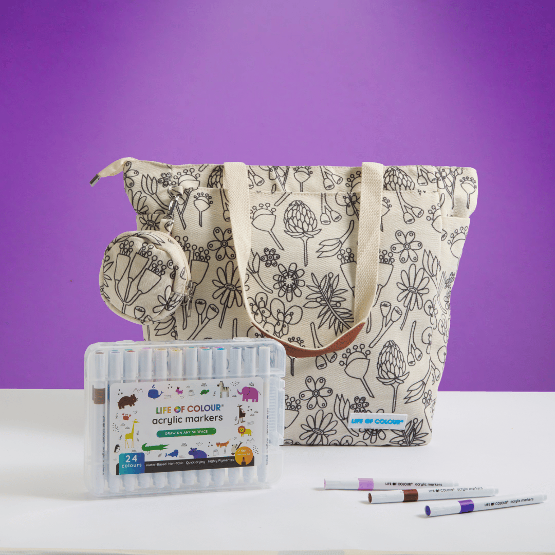 DIY Doodle Bag Wildflower design – Life of Colour