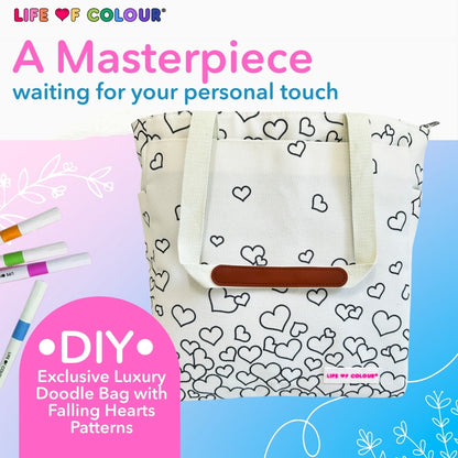 DIY Doodle Bag - Falling Hearts