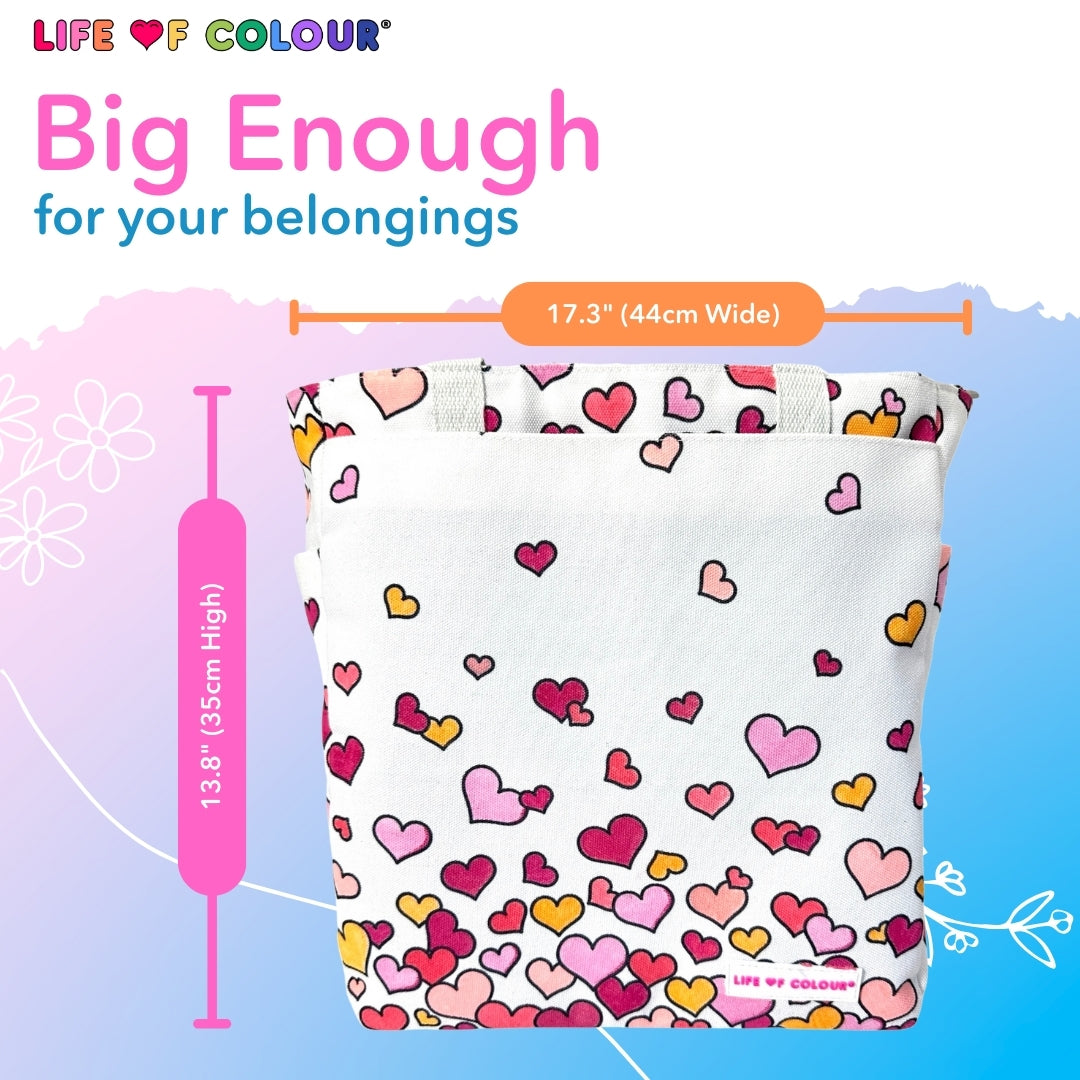 DIY Doodle Bag Bundle - Wildflower & Falling Heart Tote Bags & Acrylic Markers
