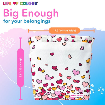 DIY Doodle Bag Bundle - Wildflower & Falling Heart Tote Bags & Acrylic Markers