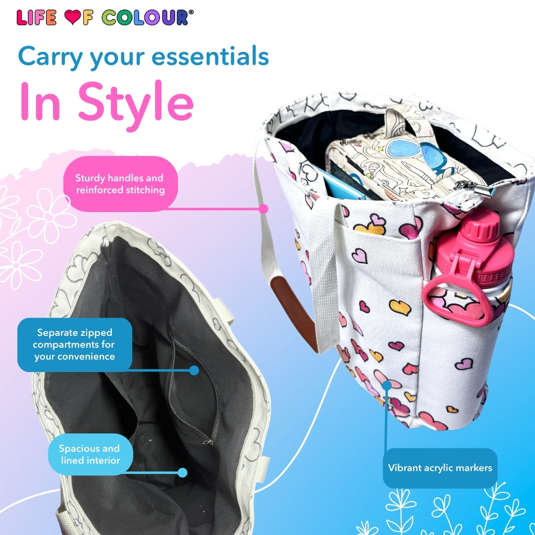 DIY Doodle Bag - Falling Hearts