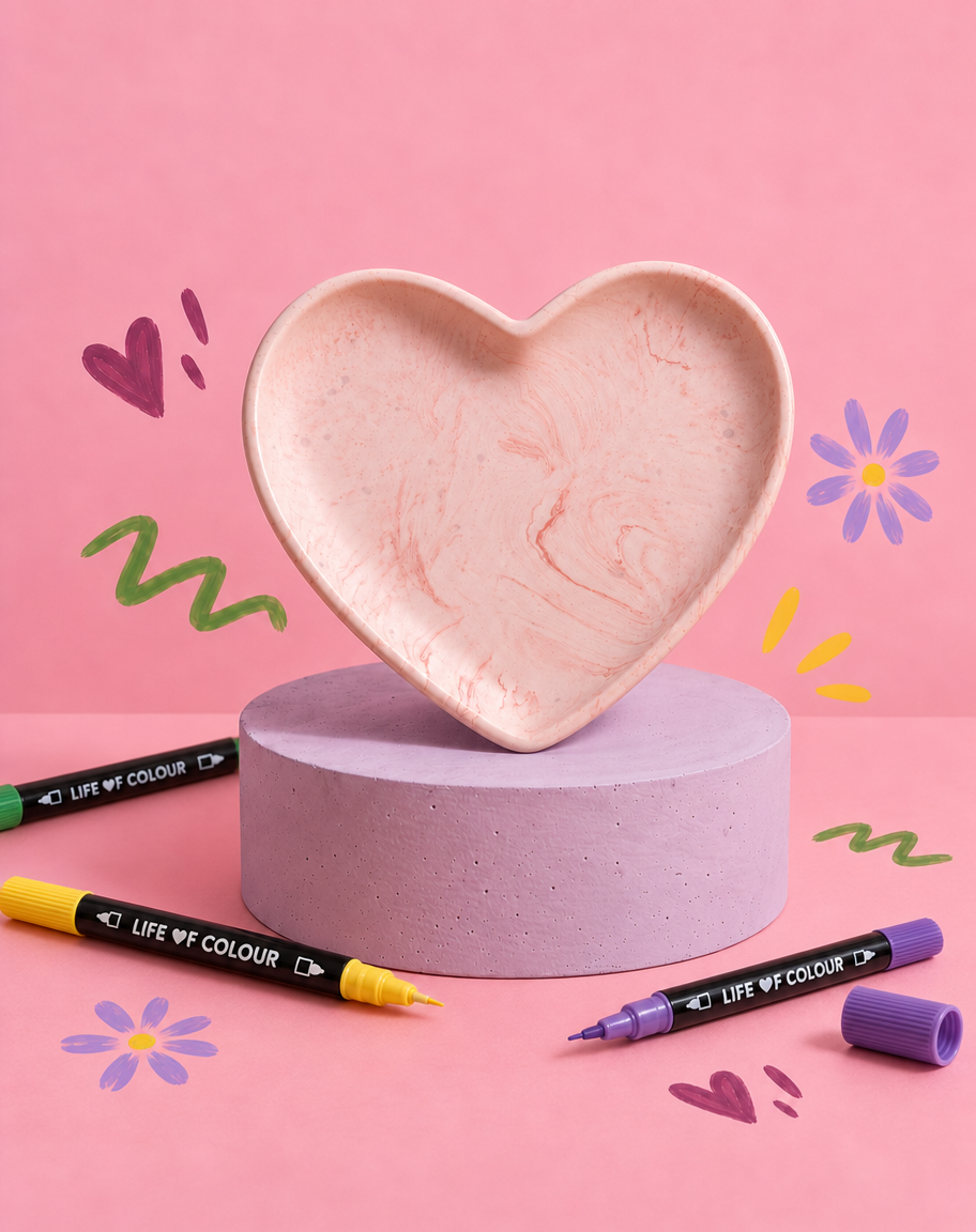 Jesmonite® x Life of Colour Creative Kit - Heart Trinket Dish