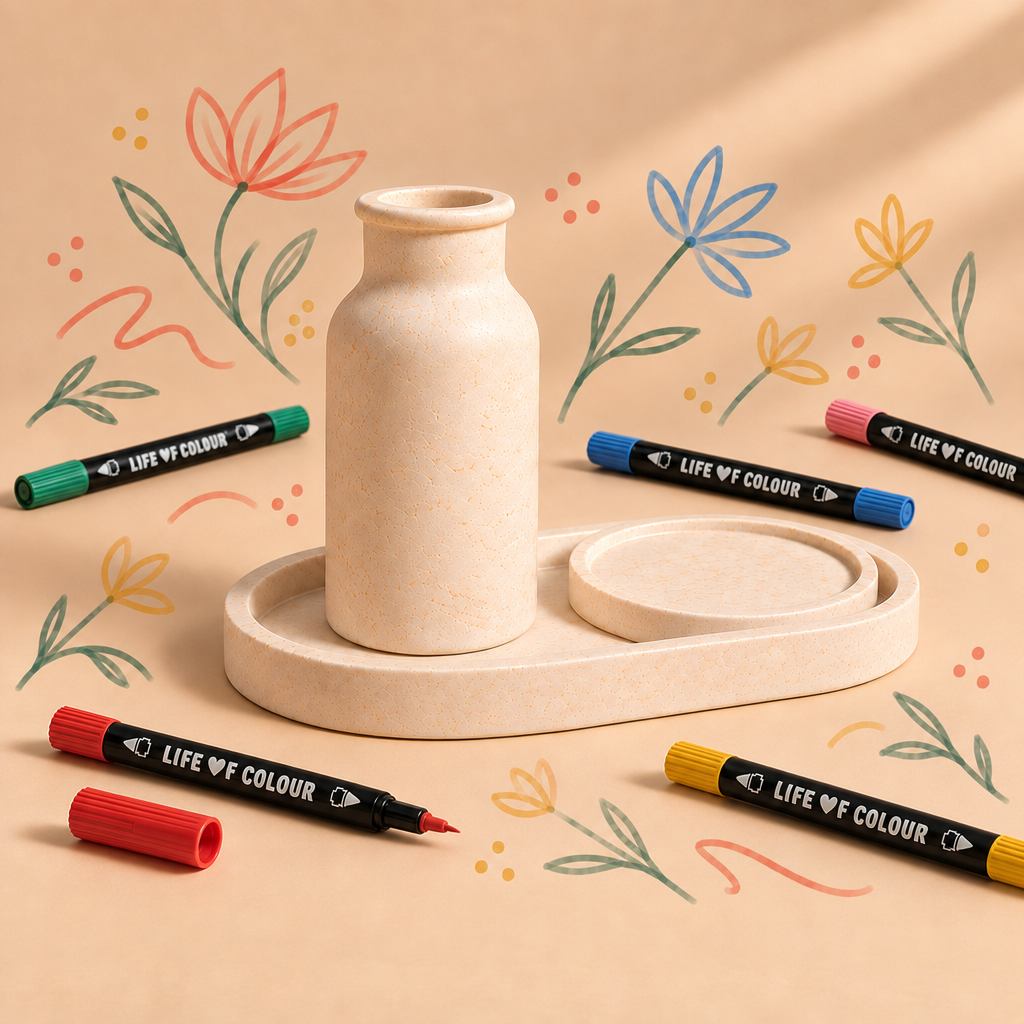 Jesmonite® x Life of Colour Creative Kit - Vase and Trinket Set