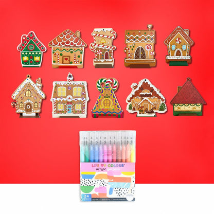 Gingerbread Houses – Christmas Colouring Kit
