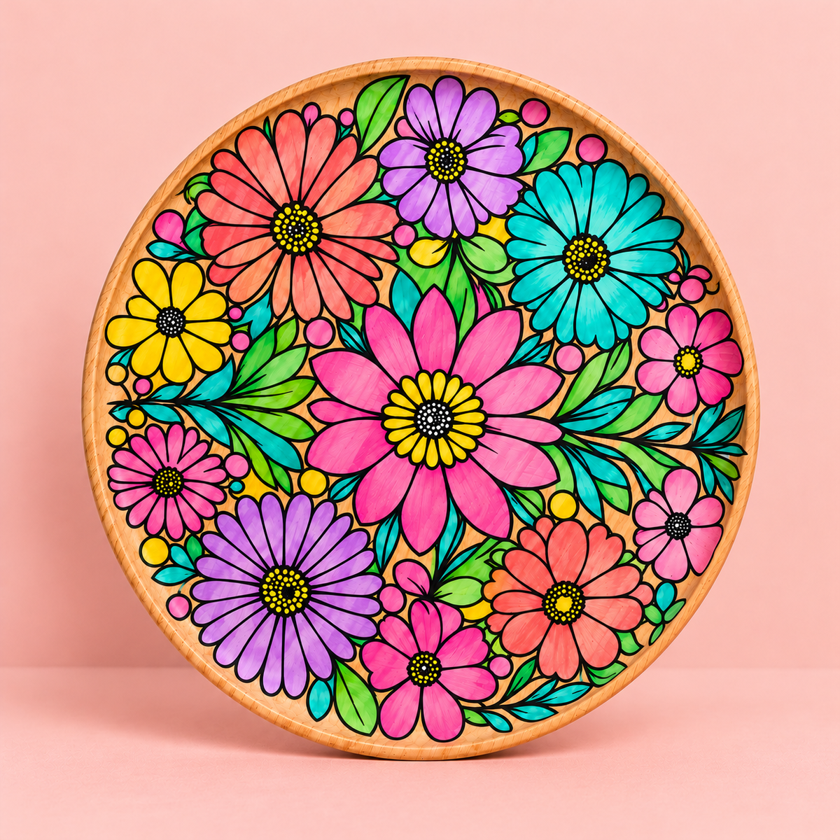 DIY Wooden Tray Kit - Daisies