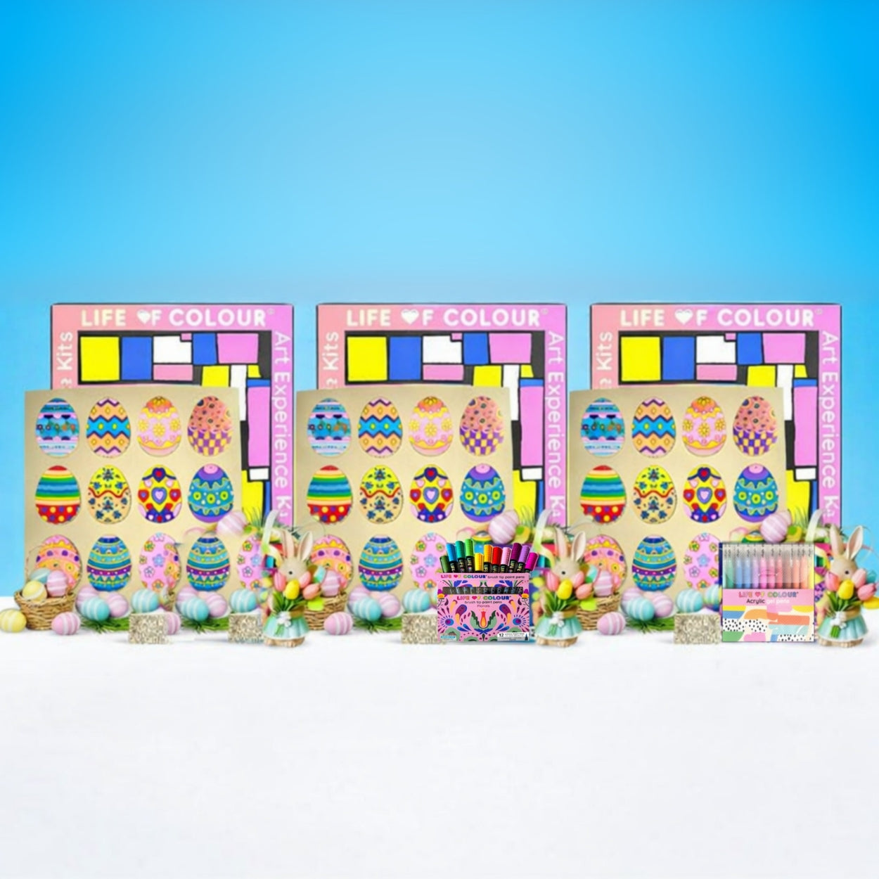 Easter Egg Pop Out Decorations Kit 3 Sets of Eggs for 2