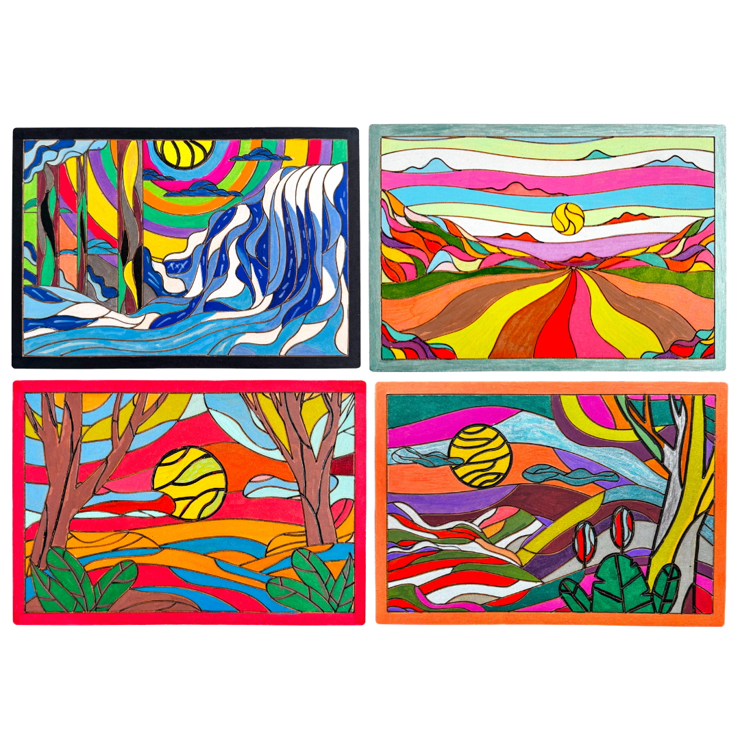 Life of Colour Landscape Painting Kit - Bundle of 4
