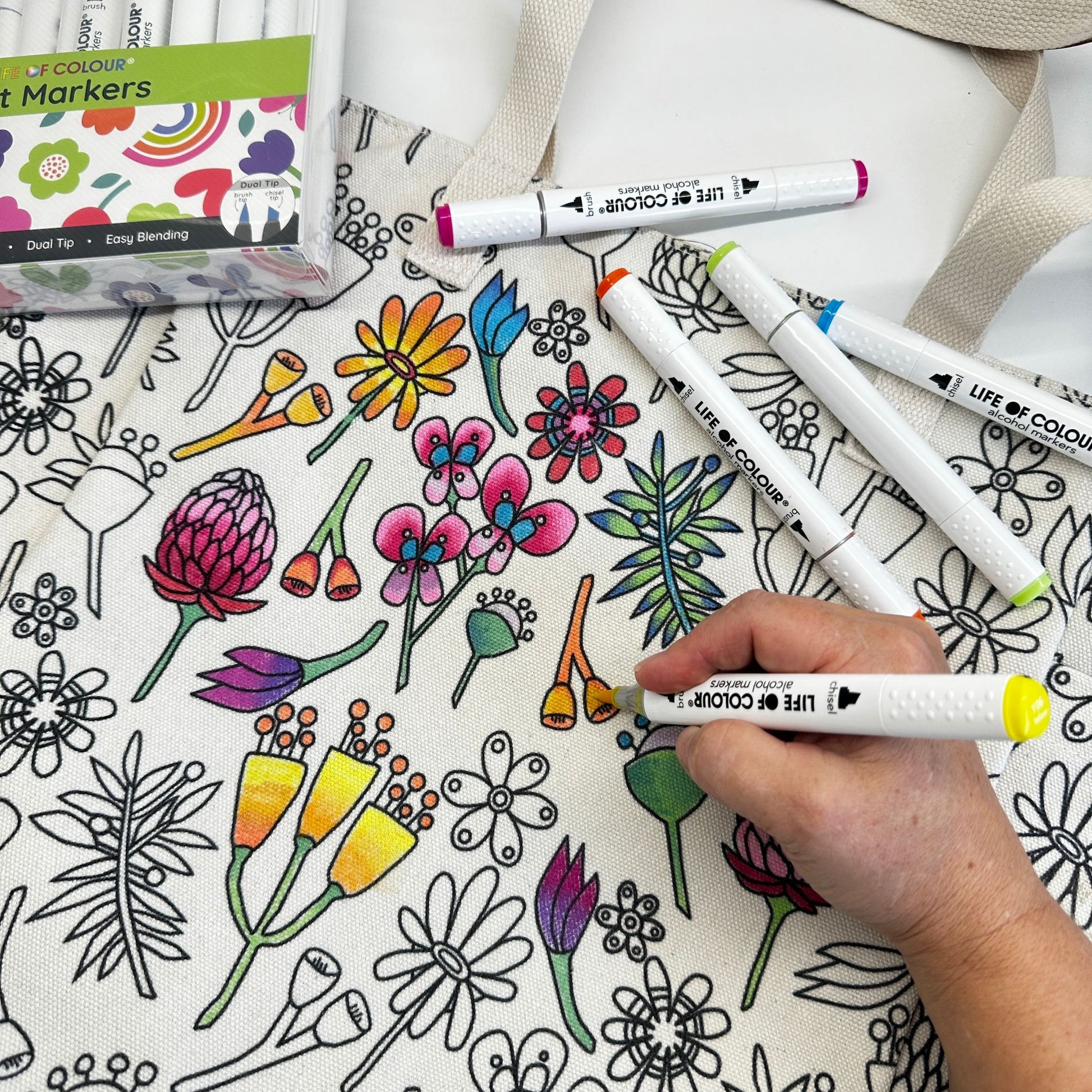 Dual Tip Best Coloring Books For Alcohol Markers 12 Colour Acrylic