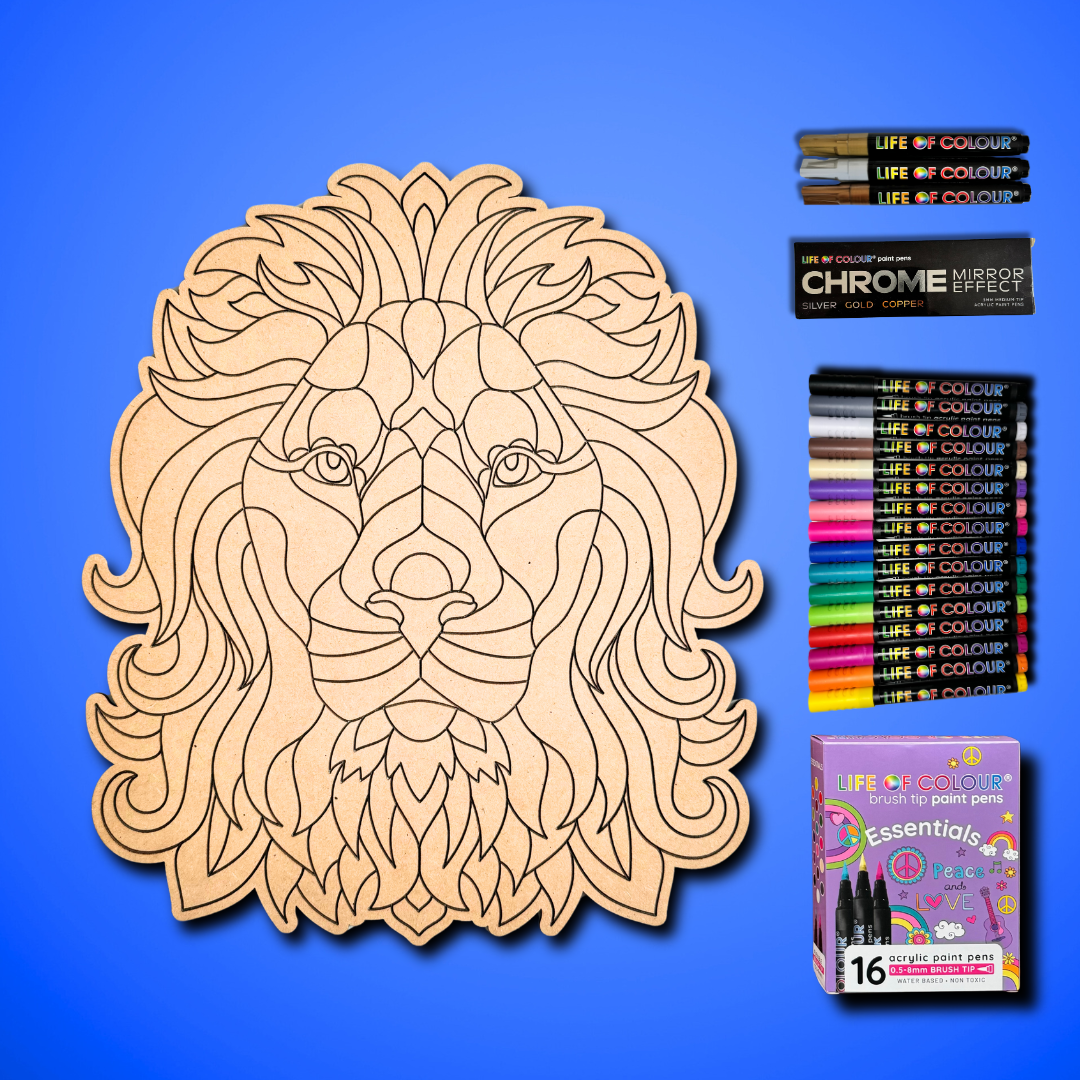 Life of Colour Lion Painting Kit
