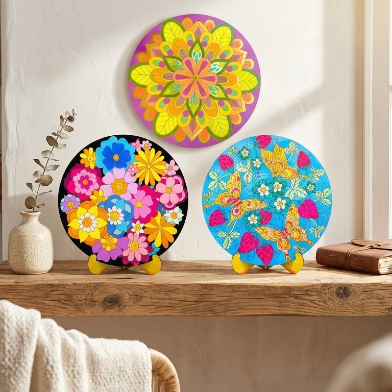 Flower Painting Bundle - Happy Garden, Golden Blooms and Strawberry Fields