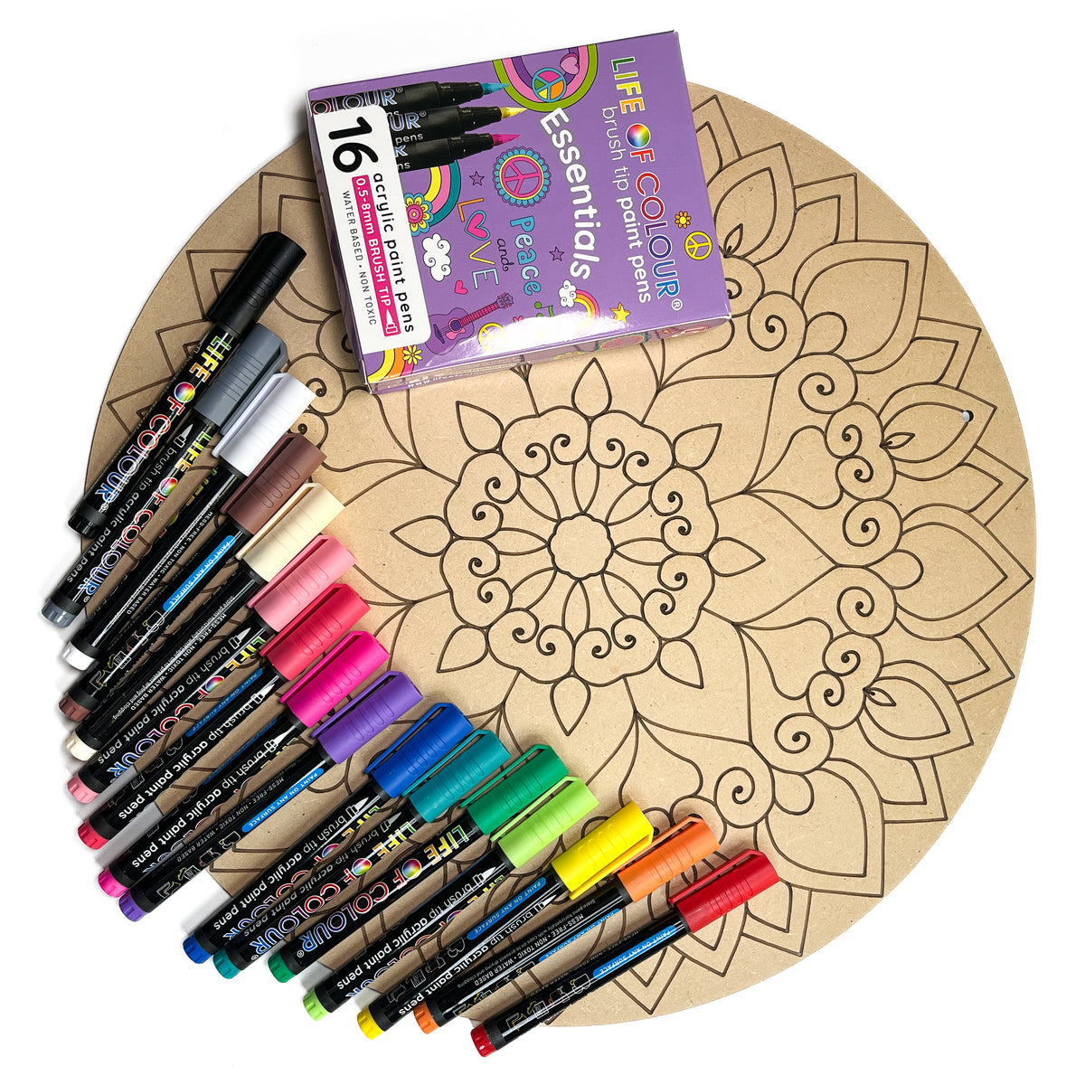 Life of Colour Mandala Painting Kit - Botanica (Essentials)