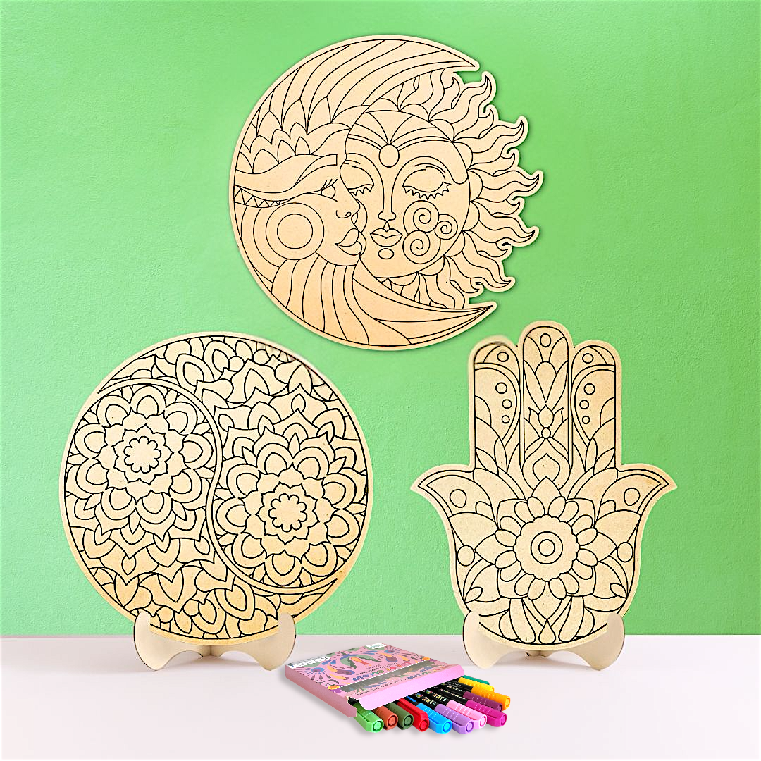 Mystical Collection Bundle - Hamsa, Sun & Moon and Yin Yang