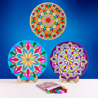 Life of Colour Mandala Painting Kit - Bundle of 3 (In Bloom, Kaleidoscope, The Dancer)