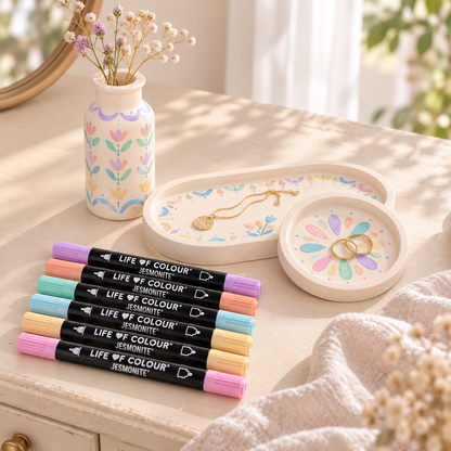 Jesmonite® x Life of Colour Creative Kit - Vase and Trinket Set
