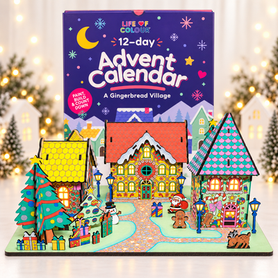 🎄 12-Day Advent Calendar – Create a Gingerbread Village 🏠✨