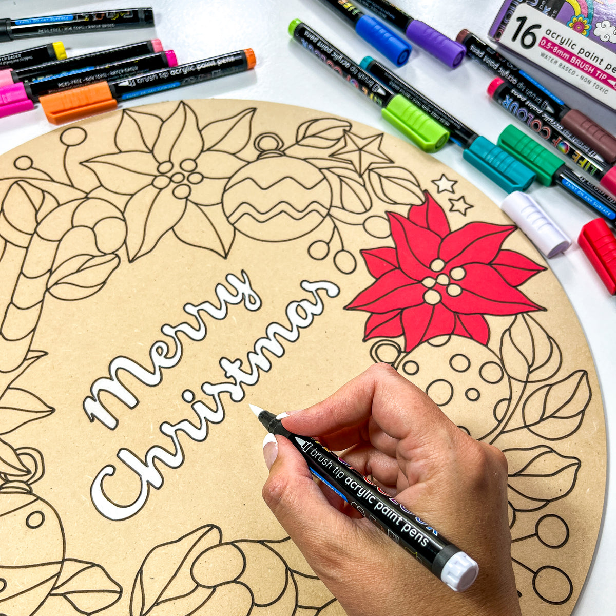 Christmas Wreath and Mandala Painting Kit - Bundle of 3