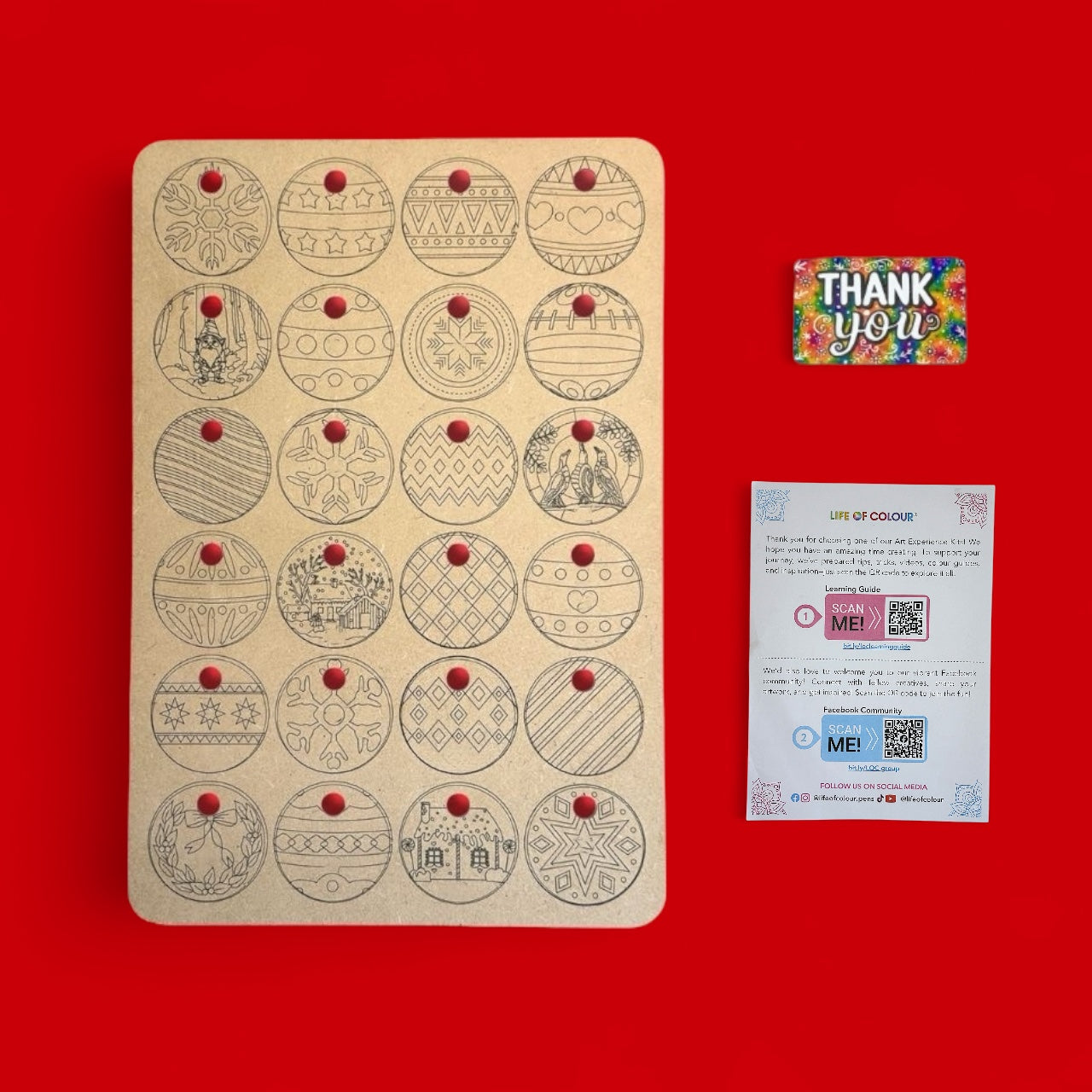 Life of Colour Christmas Baubles - No Pens