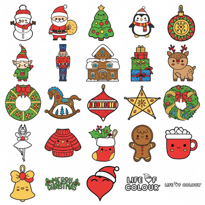 Christmas Colour-In Sticker Pack