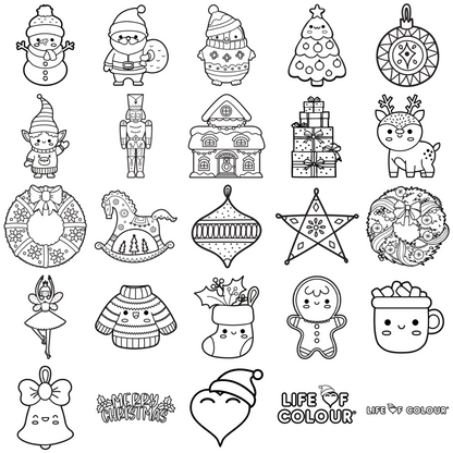 Christmas Colour-In Sticker Pack
